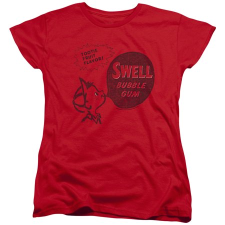 Dubble Bubble Swell Gum S/S Women S T-Shirt Red