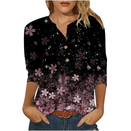 Sentmoom Fall Shirts Women Graphic  Polka Dots Printed Shirts Crewneck Lace Patchwork Tshirt Long Sleeve Dressy Cute Shirt Cute Oversized T-Shirt Stre