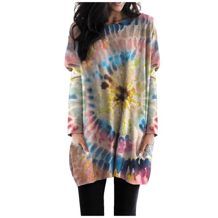 Sentmoom T Shirts for Women Loose Fit   Butterfly Print Blouse Long-Sleeves Elegant Workwear Blouse Top Shirts Crewneck Classic Trendy Tops Cozy Regul