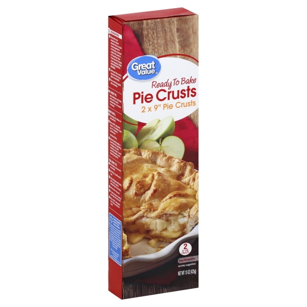 Great Value, Rolled Dough Pie Crusts, 15 Oz. Image