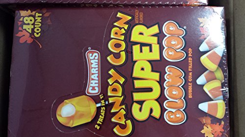 Charms Super Blow Pop Bubble Gum Filled Lollipops-candy Corn - 48-pop Case thumbnail