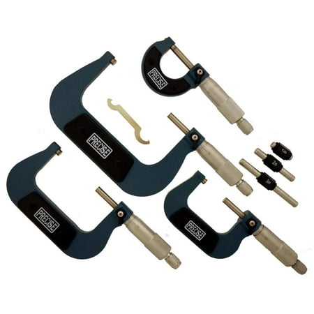 4 Piece Micrometer Set - Sizes 0  - 4  (ToolUSA: TM-14838)