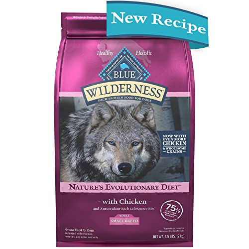 Blue Buffalo Wilderness Small Breed Dry Dog Food Plus Wholesome Grains  Chicken 4.5 Lbs