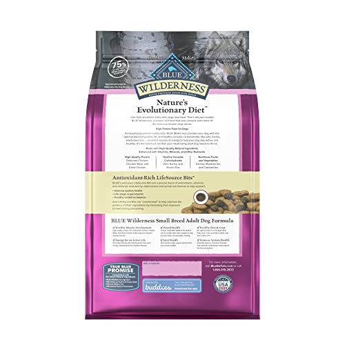 Blue Buffalo Wilderness Small Breed Dry Dog Food Plus Wholesome Grains  Chicken 4.5 Lbs thumbnail