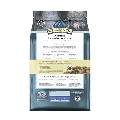 Blue Buffalo Wilderness Natural Dry Dog Food Plus Wholesome Grains  Chicken  4.5 Lbs thumbnail