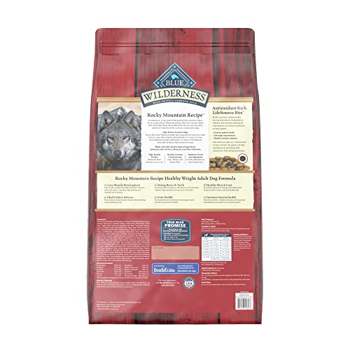 Blue Buffalo Wilderness Rocky Mountain Recipe Healthy Weight Dry Dog Food  Red Meat  28-lb thumbnail