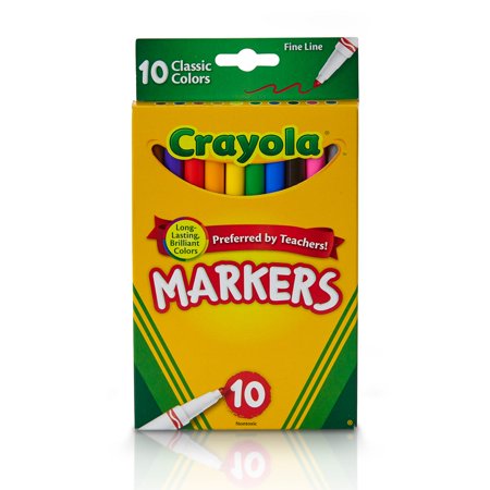 12 Packs: 10 Ct. (120 Total) Crayola® Classic Colors Fine Line Markers