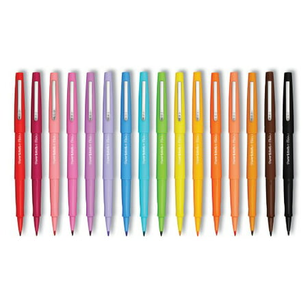 Paper Mate-1PK Flair Scented Felt Tip Porous Point Pen  Stick  Medium 0.7 Mm  Assorted Ink and Barrel Colors  16/Pa