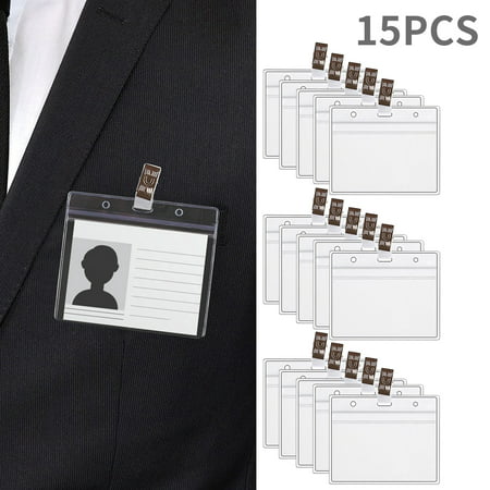 Usupdd New Fashion Card Protector Immunization Record Cards Holder Clear Plastic Sleeve with Clip Usupdd WBB220912-5075