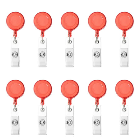 Z#6678，10Pc Retractable Badge Holder Badge Holder Scroll ID Card Holder 10 Colors，P#6678 SU2