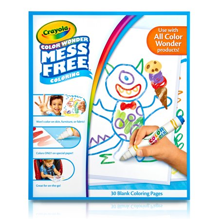 12 Packs: 30 Ct. (360 Total) Crayola Color Wonder Mess Free Blank Coloring Pages