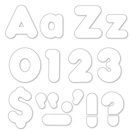 Trend Enterprises Inc. 9905 White 4-Inch Casual Uppercase/Lowercase Combo Pack Ready Letters® / PK