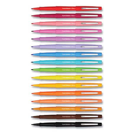 Paper Mate-1PK Flair Scented Felt Tip Porous Point Pen  Stick  Medium 0.7 Mm  Assorted Ink and Barrel Colors  16-pack