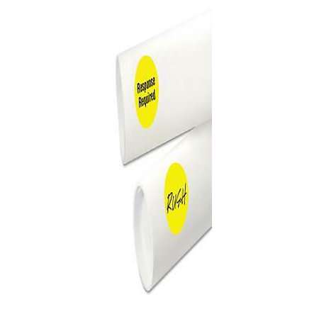 2PK Printable Self-Adhesive Removable Color-Coding Labels  1.25  Dia.  Neon Yellow  8/Sheet  50 Sheets/Pack  (5499)