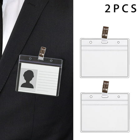 Usupdd Card Protector Immunization Record Cards Holder Clear Plastic Sleeve with Clip Usupdd 220805-4542