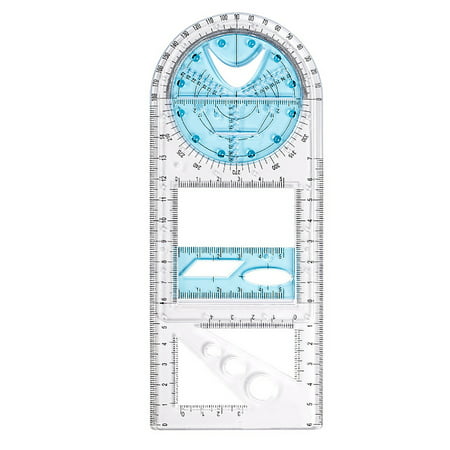 DDgui New Upgraded Multifunctional Student Math Ruler Multifunctional Rotatable Active Math Ruler Drawing Template DDgui LFF220922-11808