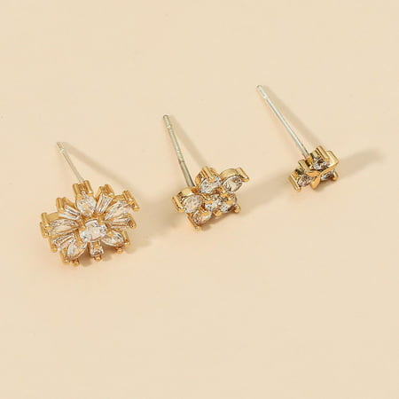 MIANHT Star Small Diamond Earrings Leaf Flower Sunflower Geometric Pearl Zircon No Pierced Earrings - 2022 FashionStar Small Diamond B-#9318
