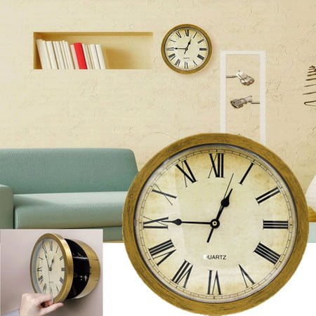 Vintage Wall Clock Safe Large Jewelry Security Clocks Money Jewelry Stash Box - 2022 New Vintage Wall Clock 812-B#1136