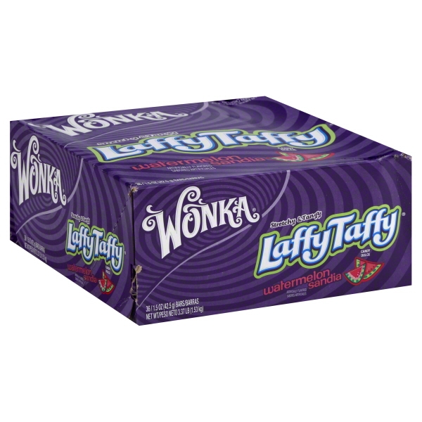 Wonka Laffy Taffy, Watermelon, 1.5-Ounce Packets (Pack of 36)