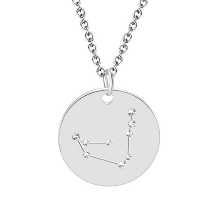Usupdd Personalised 12 Constellation Tag Necklace Diamond Steel Necklace Jewelry Usupdd 220815-5105