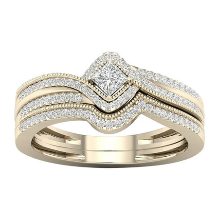 Usupdd Rhinestone Rings Set for Women 2PCS Stackable Ring Bands Engagement Wedding Usupdd 220815-6755