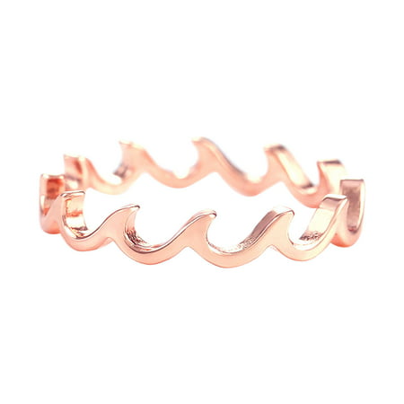 MIANHT Ring Flame Line Shaped Alloy Jewelry Fashion Tail Ring Hand Jewelry Size 5-12 - 2022 FashionRing Flame Line B-#5105