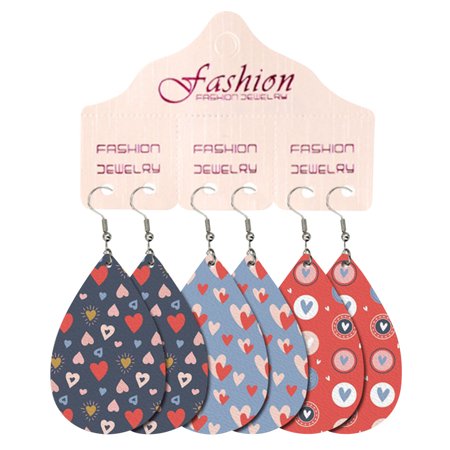 MIANHT Valentine S Day Leather Earrings Heart-shaped Love Drop Leather Earrings - 2022 FashionValentine S Day Leather B-#6331