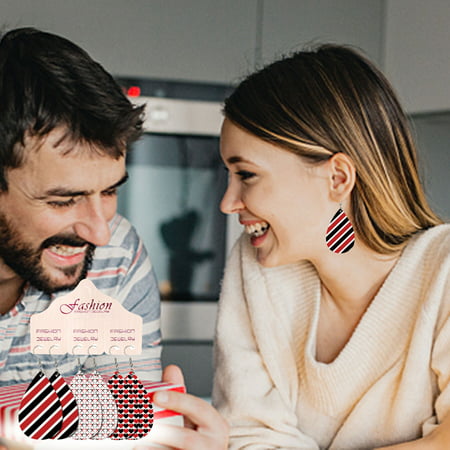 Usupdd Valentine S Day Leather Earrings Heart-shaped Love Drop Leather Earrings Usupdd WCC220815-4579