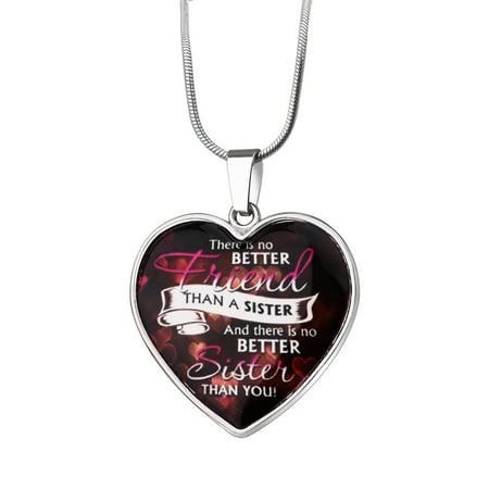 MIANHT Stainless Steel Necklace Friend Sister Alloy Pendant Jewelry Heart-Shaped Keycha - 2022 FashionStainless Steel Necklace B-#5499