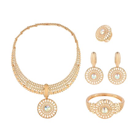 MIANHT Ladies Fashion Jewelry Set 5 Piece Accessories Gold Jewelry - 2022 FashionLadies Fashion Jewelry B-#1744