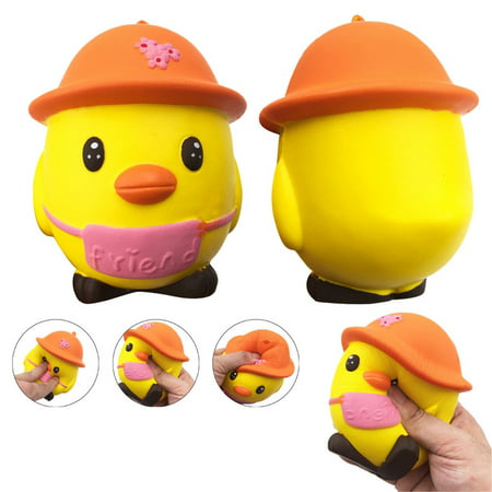 FengLS Yellow ChickenCream Scented Sticky Slow Rising Press Strap Kid Decompression Toy A18-Z#4723 2022 Newest Yellow ChickenCream Scented