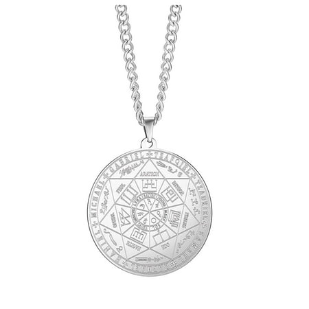 MIANHT Seven Archangel Pendant Collar Statement Silver Stainless Steel Necklace for Women - 2022 FashionSeven Archangel Pendant B-#4804