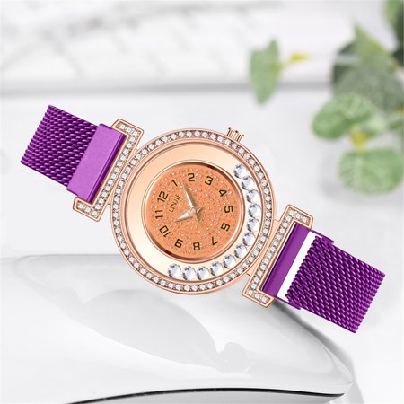 Usupdd LINJIE Ladies Fashion Quartz Watch Stainless Steel Strap Watch Analog Watch Usupdd WDD220815-5796