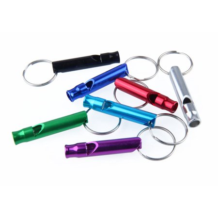 Miximx 5pcs Mixed Aluminum Emergency Survival Whistle Keychain for Camping Hiking - for Gifts  Sport & Recreation 5pcs Mixed Aluminum a-a#3252