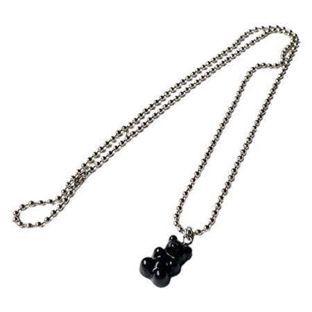 Gummy Bear Necklace Jewelry Resin Candy Color Cartoon Pendant Chain for Women Girls Gifts