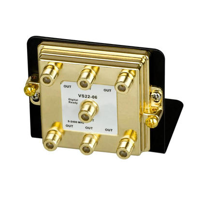 DataComm 2 Gig Splitter on Mounting Bracket  6-Way (70-0036)