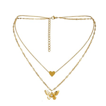MIANHT Temperament Female Love Three Dimensional Hollow Butterfly Exquisite Peach Heart - 2022 FashionTemperament Female Love B-#6249