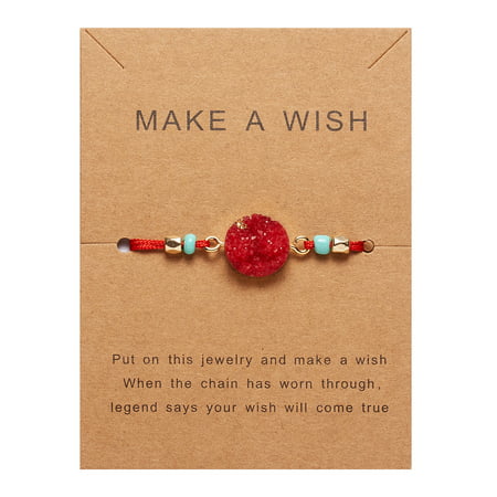 Usupdd Natural Stone Adjustable Woven Paper Card Bracelet Decorative Bracelet Usupdd WAA220815-5509
