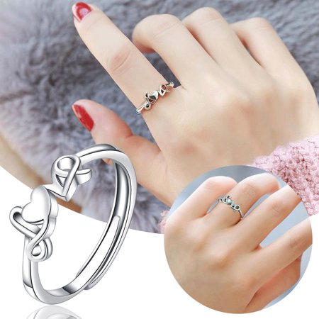 Usupdd Fashion Cool and Mysterious Love Letter Ring for Women Gril Wonderful Gift Usupdd 220815-8532