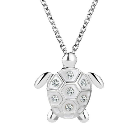 MIANHT Ladies Fashion Cute Diamond Small Turtle Necklace Pendant Necklace Gift Jewelry - 2022 FashionLadies Fashion Cute B-#2554
