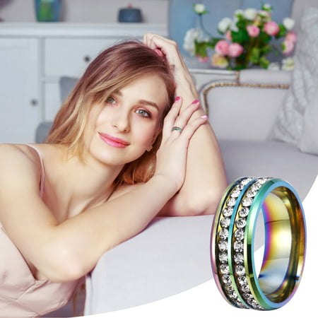 Usupdd Ladies Fashion Double Diamond Fashion Creative Women Ring Jewelry Usupdd WAA220815-9335