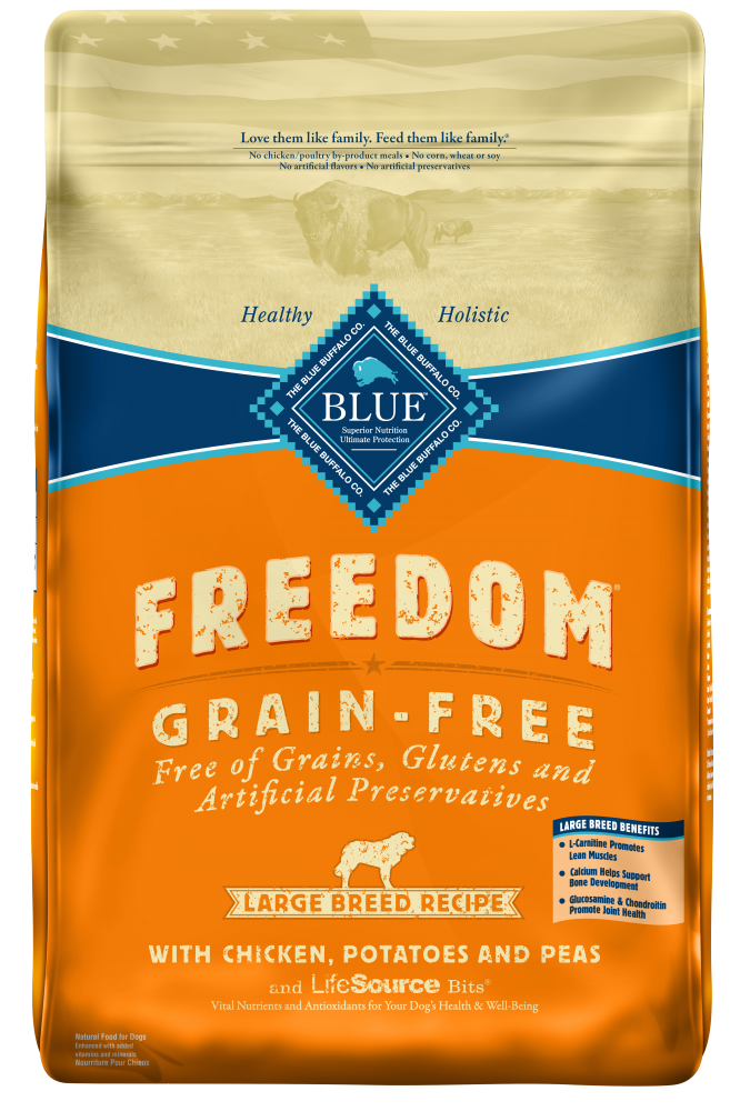 Blue Buffalo Freedom Grain Free Chicken Recipe Large Breed Adult Dry Dog Food - 48 Lb Bag (2 X 24 Lb Bag)