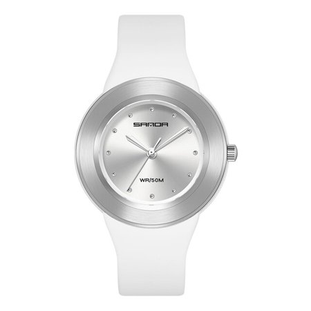 SANDA 2022 New Fashion Women S Watches White Rose Gold Waterproof Quartz Watch Women Casual Wristwatch Relogio Feminino 3119