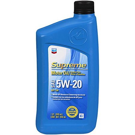 Chevron 6325-CASE SAE 5W-20 Supreme Motor Oil - 1 Quart Bottle  (Pack of 12)