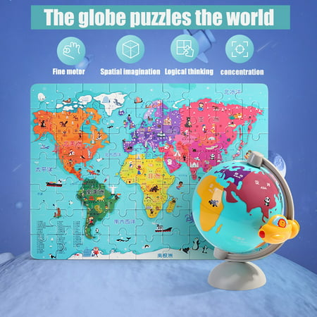Usupdd Children S Map Educational Puzzle Wooden 3-6 Years Old Educational Toys Usupdd 220810-4722
