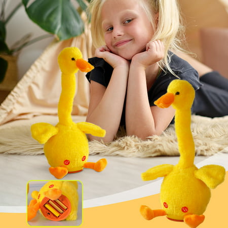 Usupdd Dancing Twisting Neck Yellow Electric Plush Toy Singing and Lumines Talking Doll Usupdd 220810-5674
