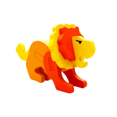 Fiudx Children S Interesting Wooden 3D Animal Three-dimensional Puzzle | Manual Model | Children S Building Block Toy 4962