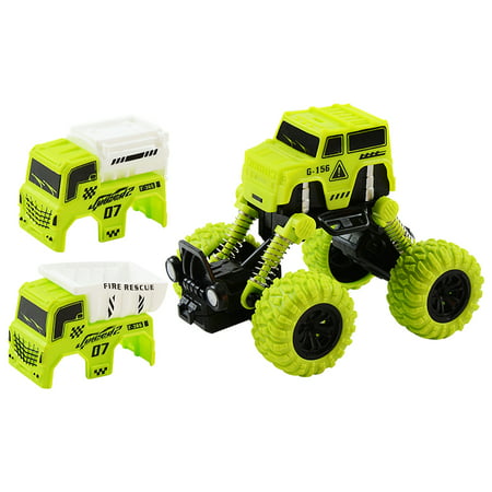 DIY Interchangeable Car Shell Pull Back Climbing Car One Change Three Simulation Off-road Vehicle Child Car Toy Model Birthday Christmas Gift Clearanc