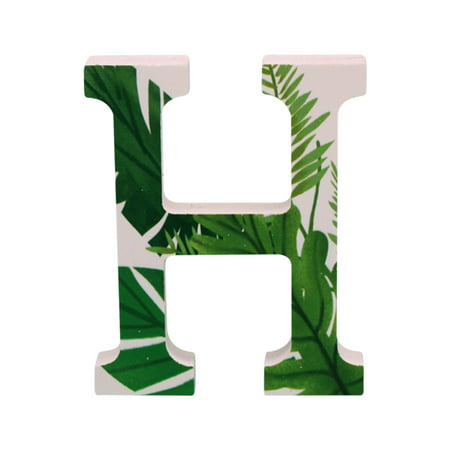 Wooden Alphabet  DIY Color Green Letters，alphabet Decoration of Tropical Plants - 2022 New Toys Wooden Alphabet  DIY W-a#2313