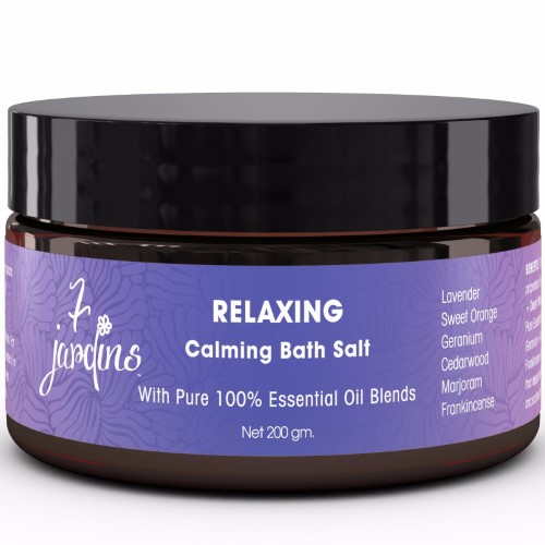7 Jardins Relaxing Calming Bath Salt with 100% Natural & Pure Therapeutic Grade Dead Sea and Epsom Salts with Essential Oils (Lavender, Sweet Orange,